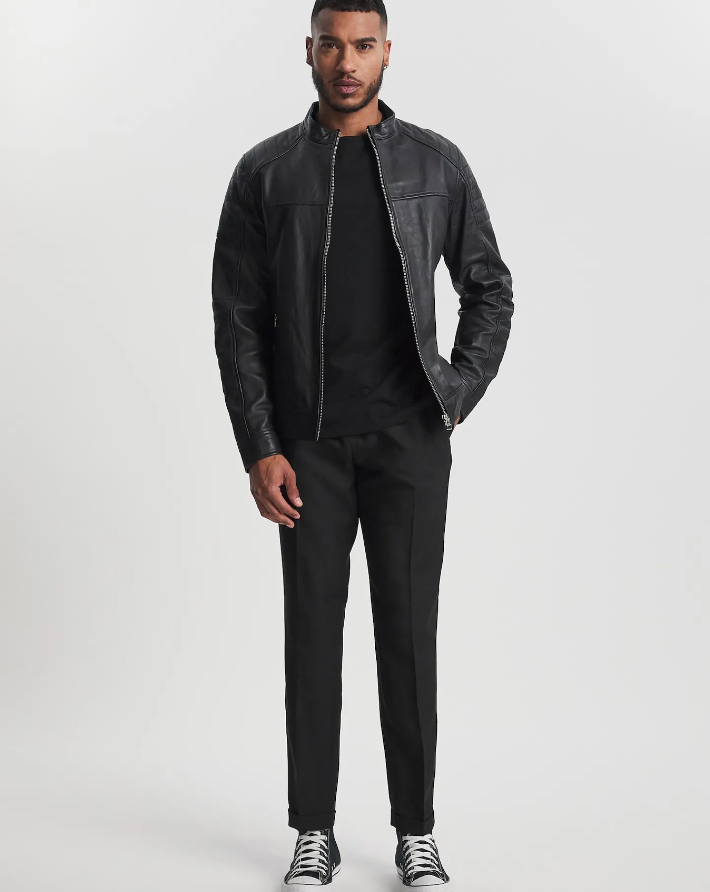 Jacamo Leather Racer Jacket