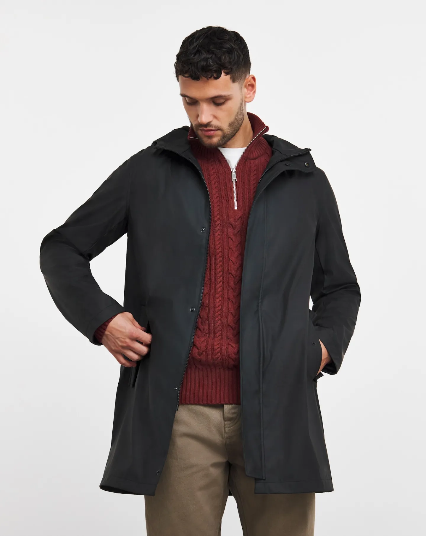 Jacamo Rubberised Hooded Mac
