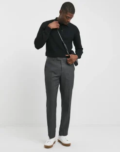 Jacamo Textured Long Sleeve Polo