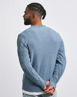 Jacamo Cable Crew Neck Jumper