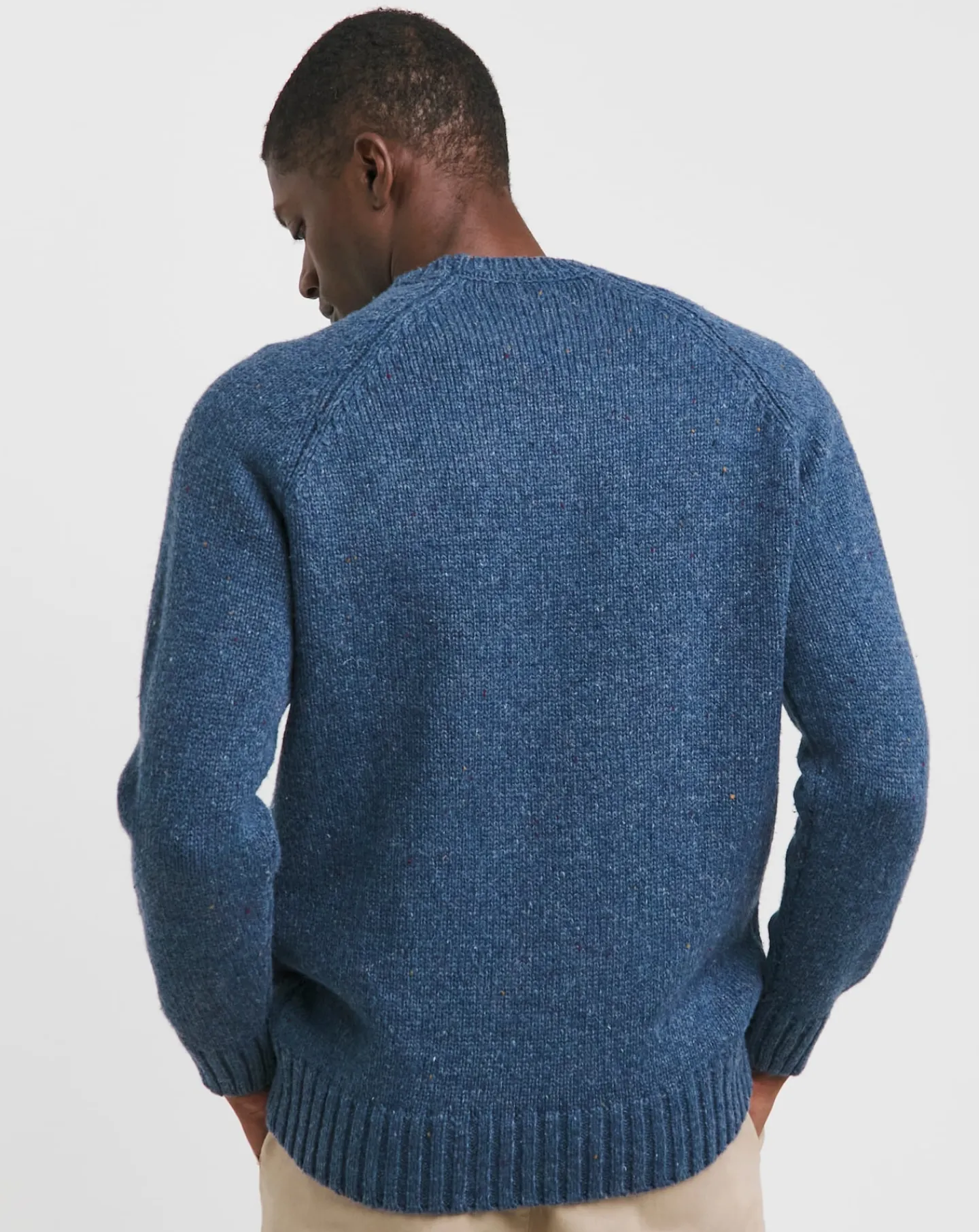 Jacamo Chunky Nep Wool Blend Crew Neck