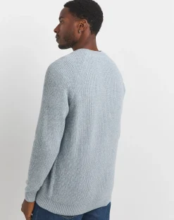 Jacamo Twisted Knit Crew Neck Jumper