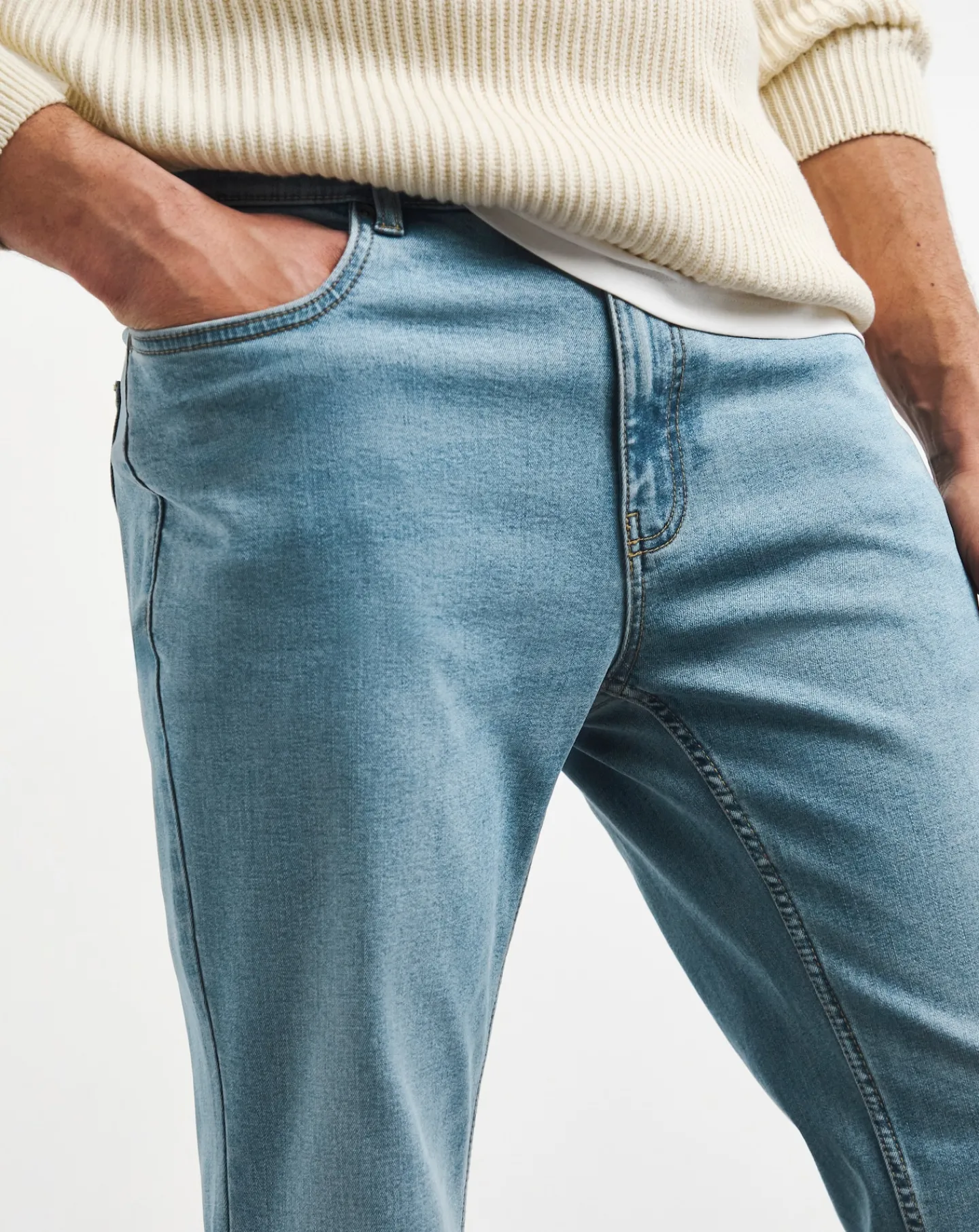 Jacamo Bootcut Fit Stretch Jeans Lgt Stonewash