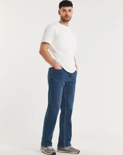 Jacamo Bootcut Fit Stretch Jeans Mid Wash