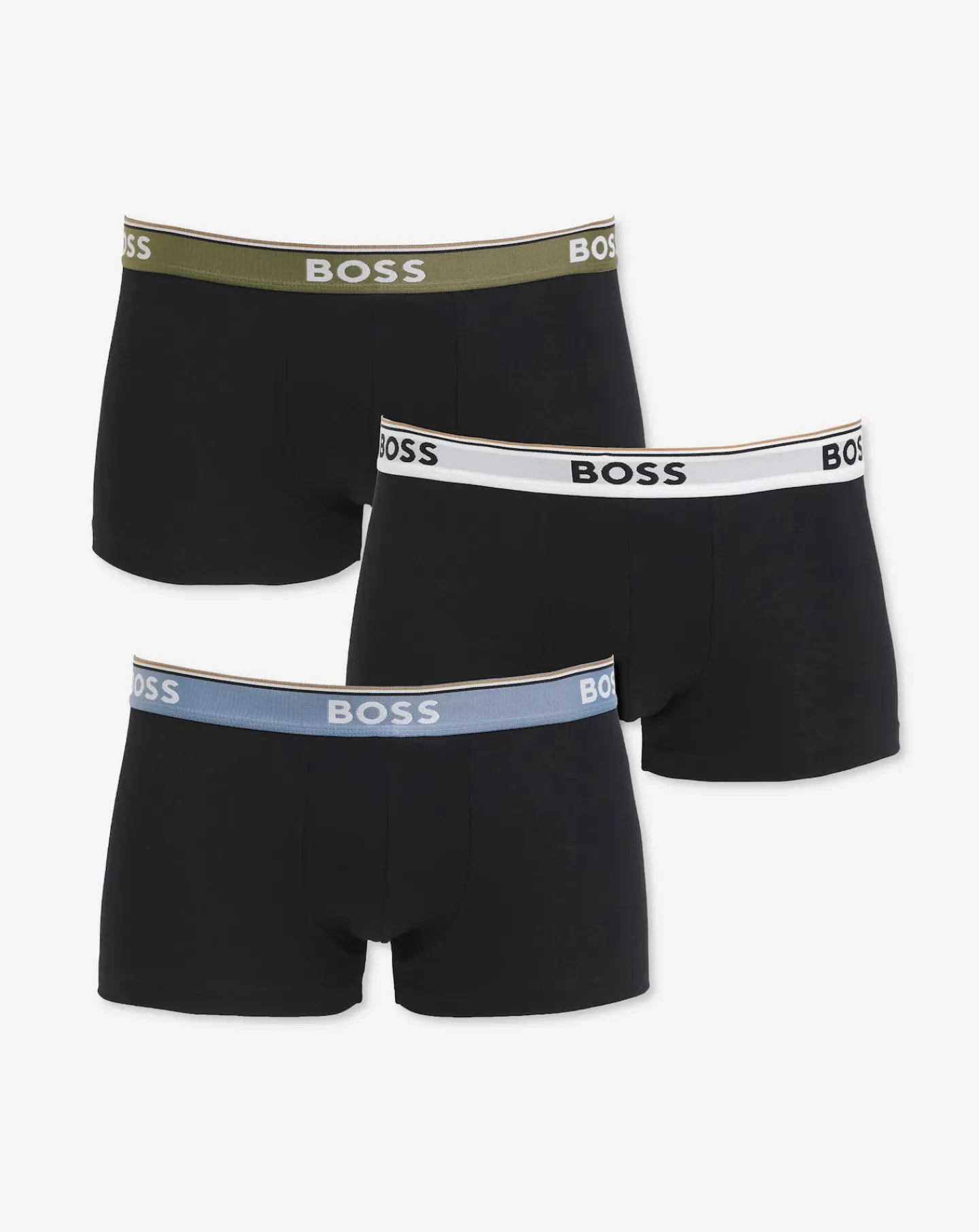 BOSS 3 Pack Black Power Logo Trunks
