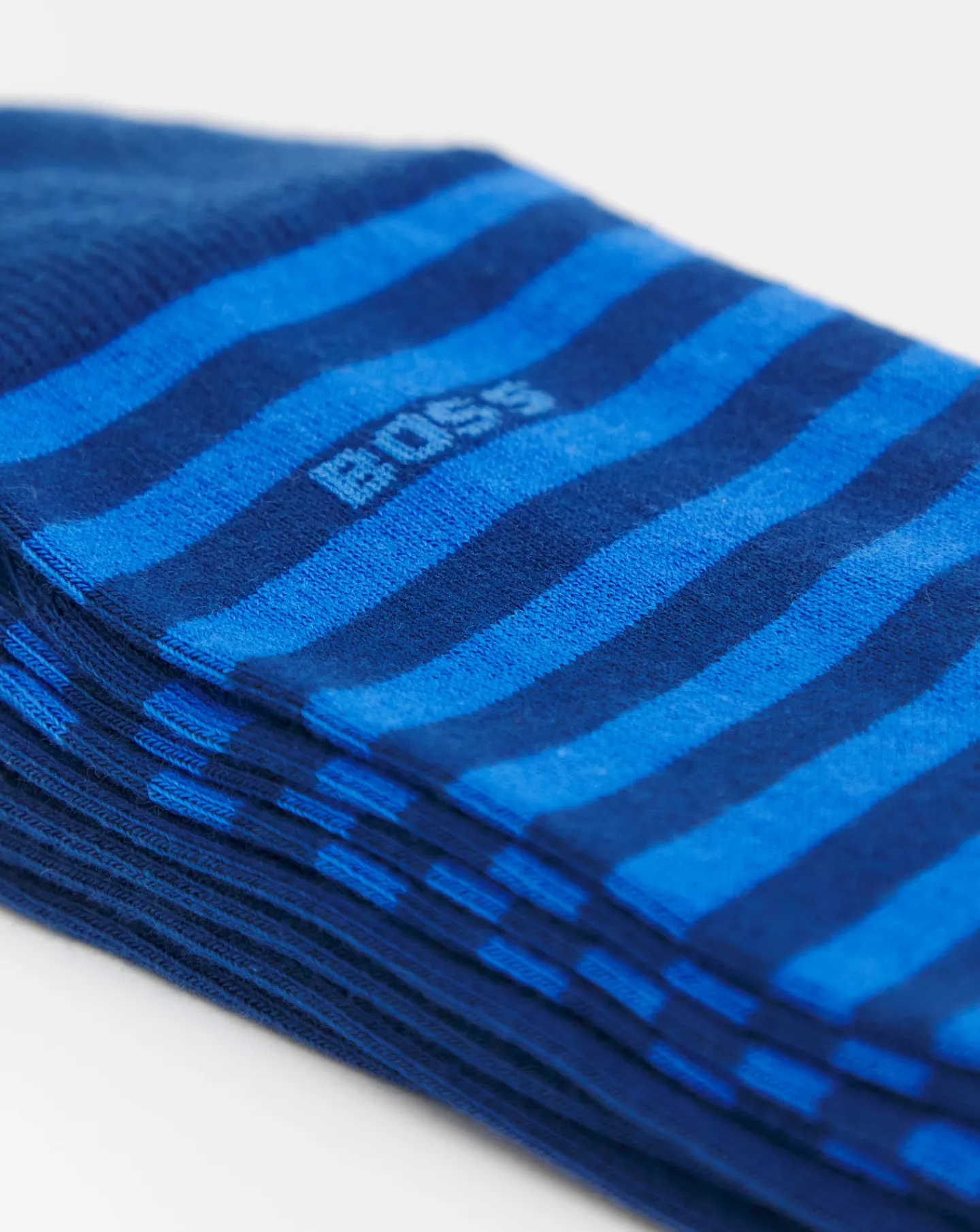 BOSS 2 Pack Blue Stripe Sock