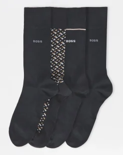 BOSS 4 Pack Monogram Sock Gift Set