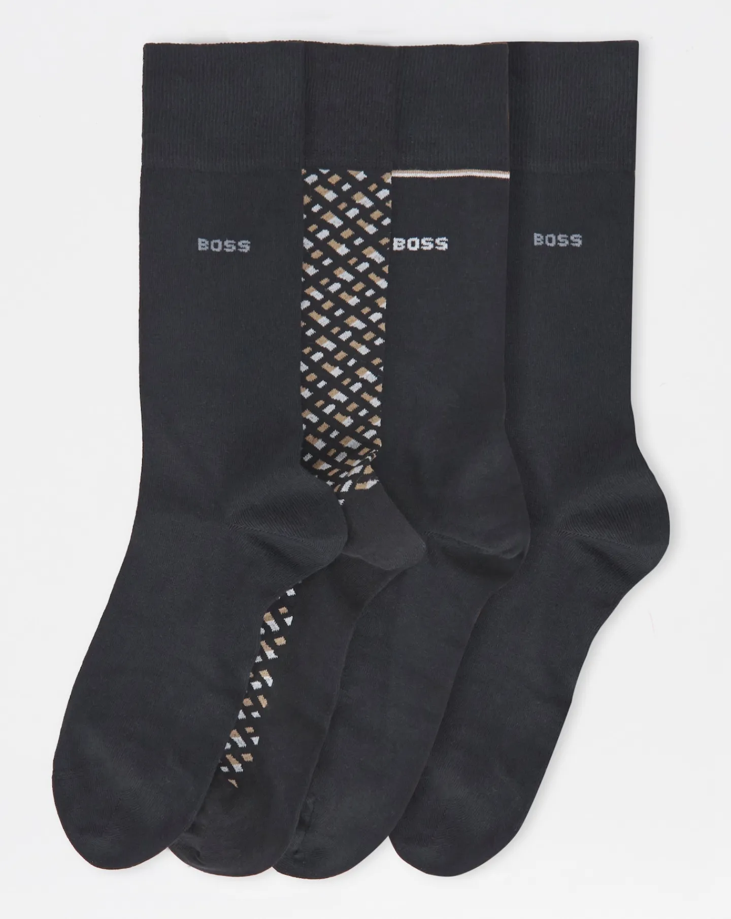 BOSS 4 Pack Monogram Sock Gift Set