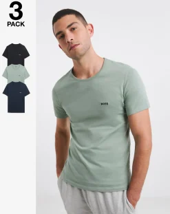BOSS 3 Pack Short Sleeve Logo Lounge T-Shirt