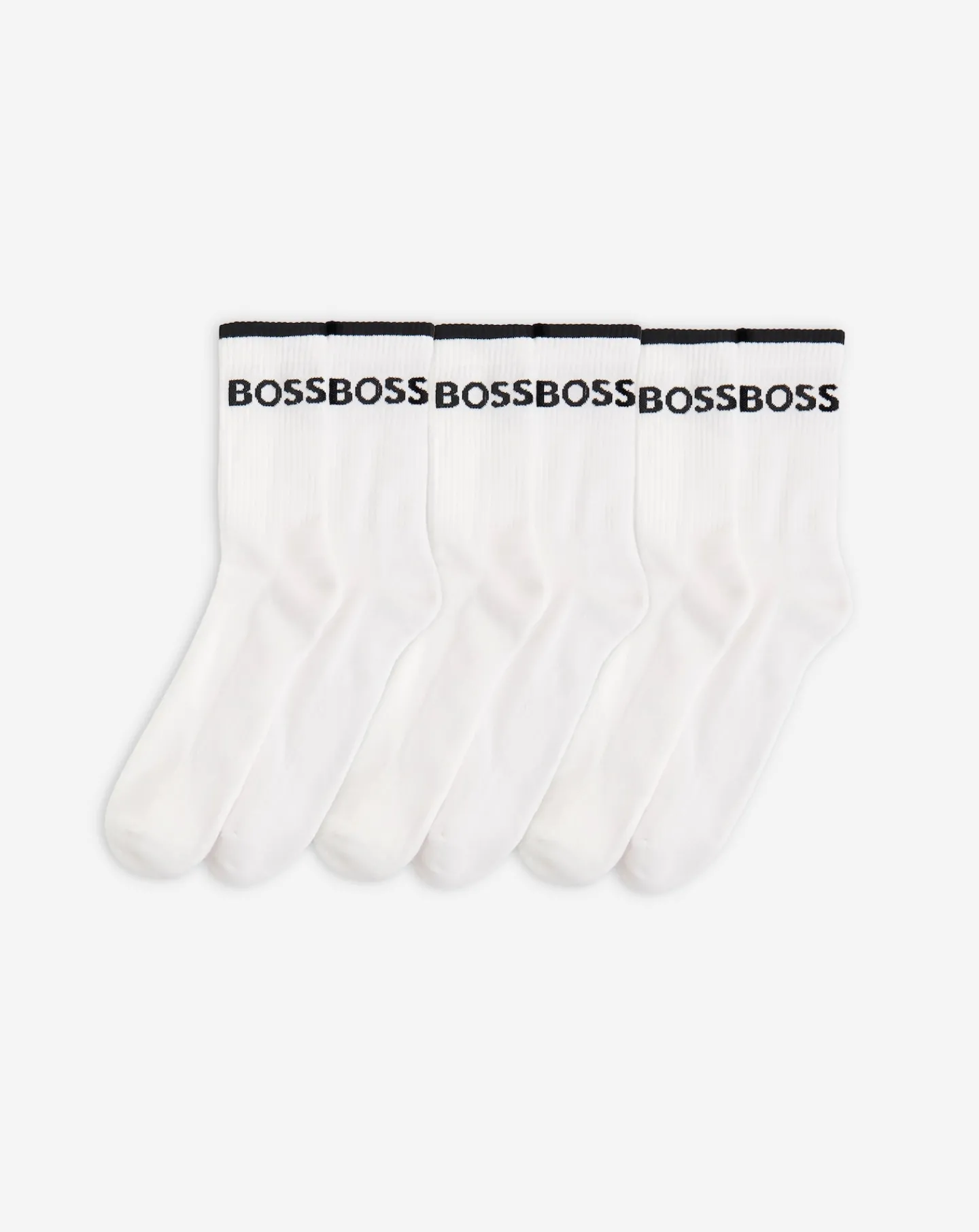 BOSS 6 Pack White Sports Socks
