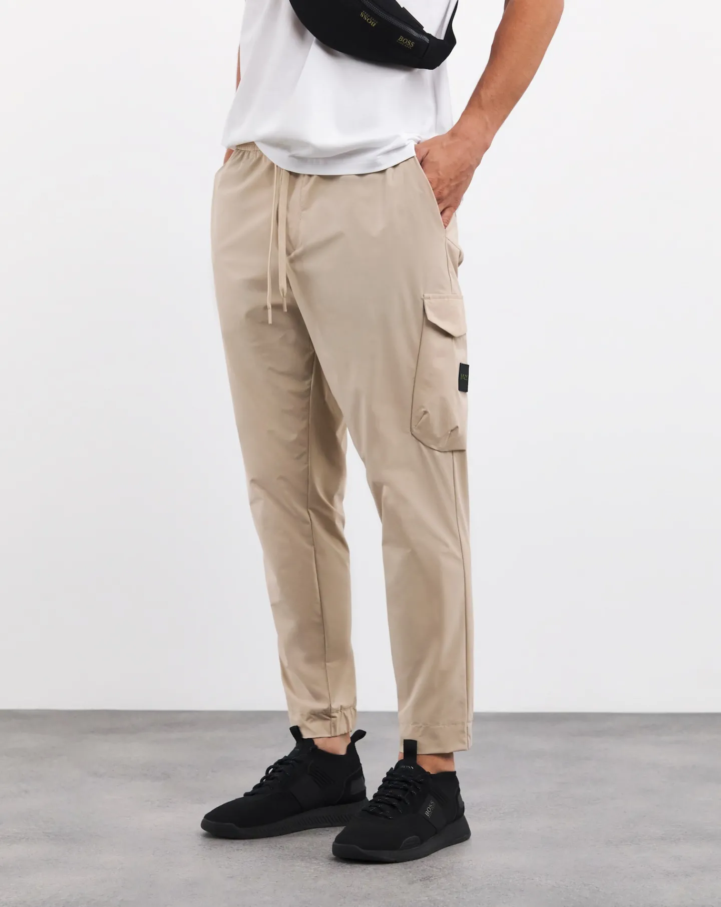 BOSS Beige Cargo Trouser