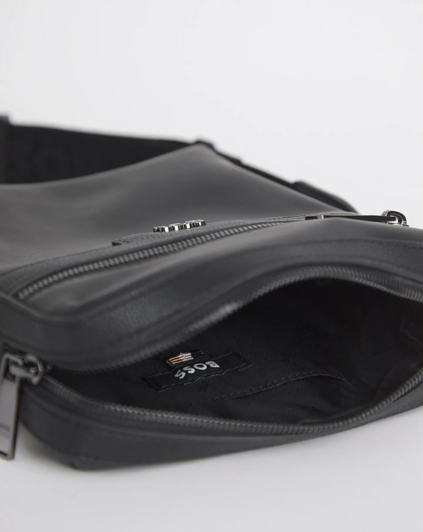 BOSS Leather Cross Body Bag