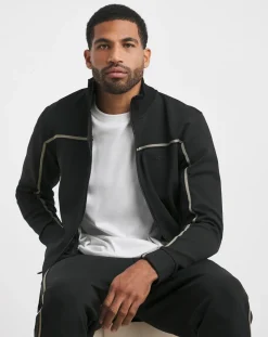 BOSS Stripe Full Zip Sweat Top