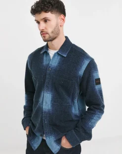 BOSS Blue Checked Overshirt