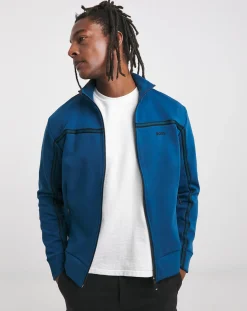 BOSS Stripe Full Zip Sweat Top