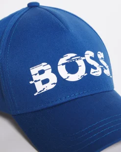 BOSS Bright Blue Pixel Logo Cap