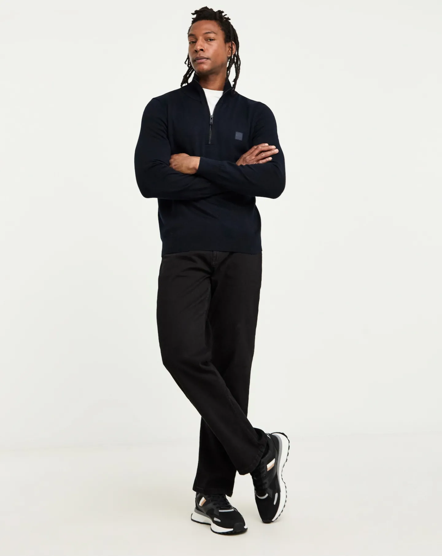 BOSS Classic Dark Blue 1/4 Zip Jumper