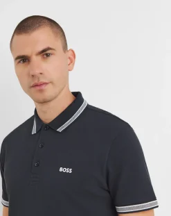 BOSS Dark Blue Classic Tipped Paddy Polo