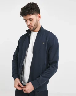 BOSS Dark Blue Full-Zip BB Badge Sweatshirt