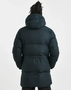 BOSS Dark Blue Long Padded Coat