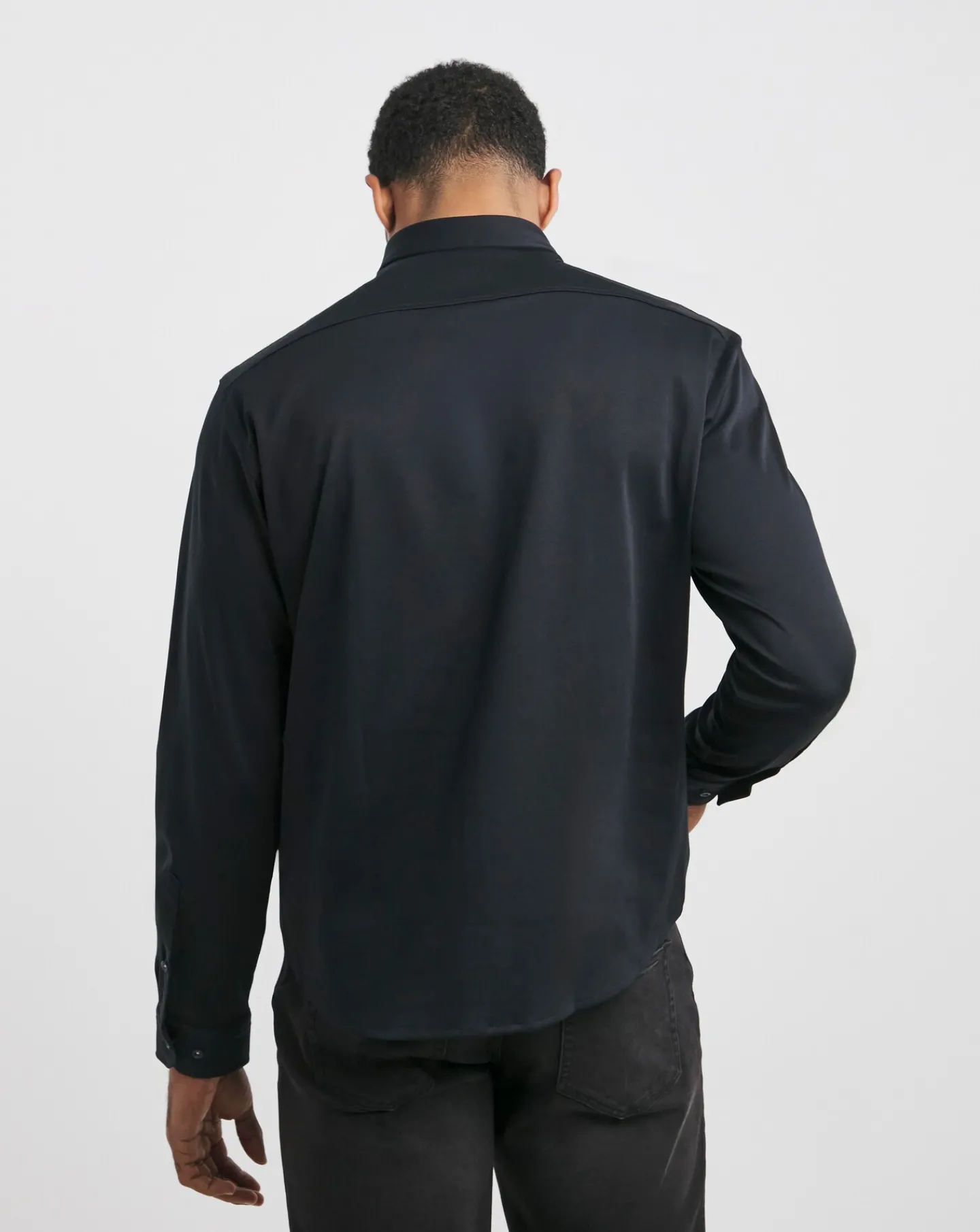 BOSS Dark Blue Long Sleeve Motion Shirt