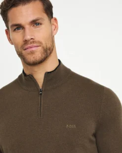 BOSS Half Zip Knit Jumper