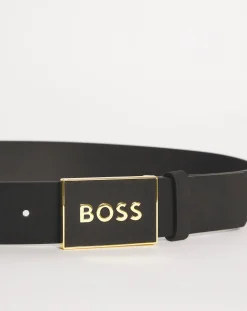 BOSS Leather Casual Plaque Belt