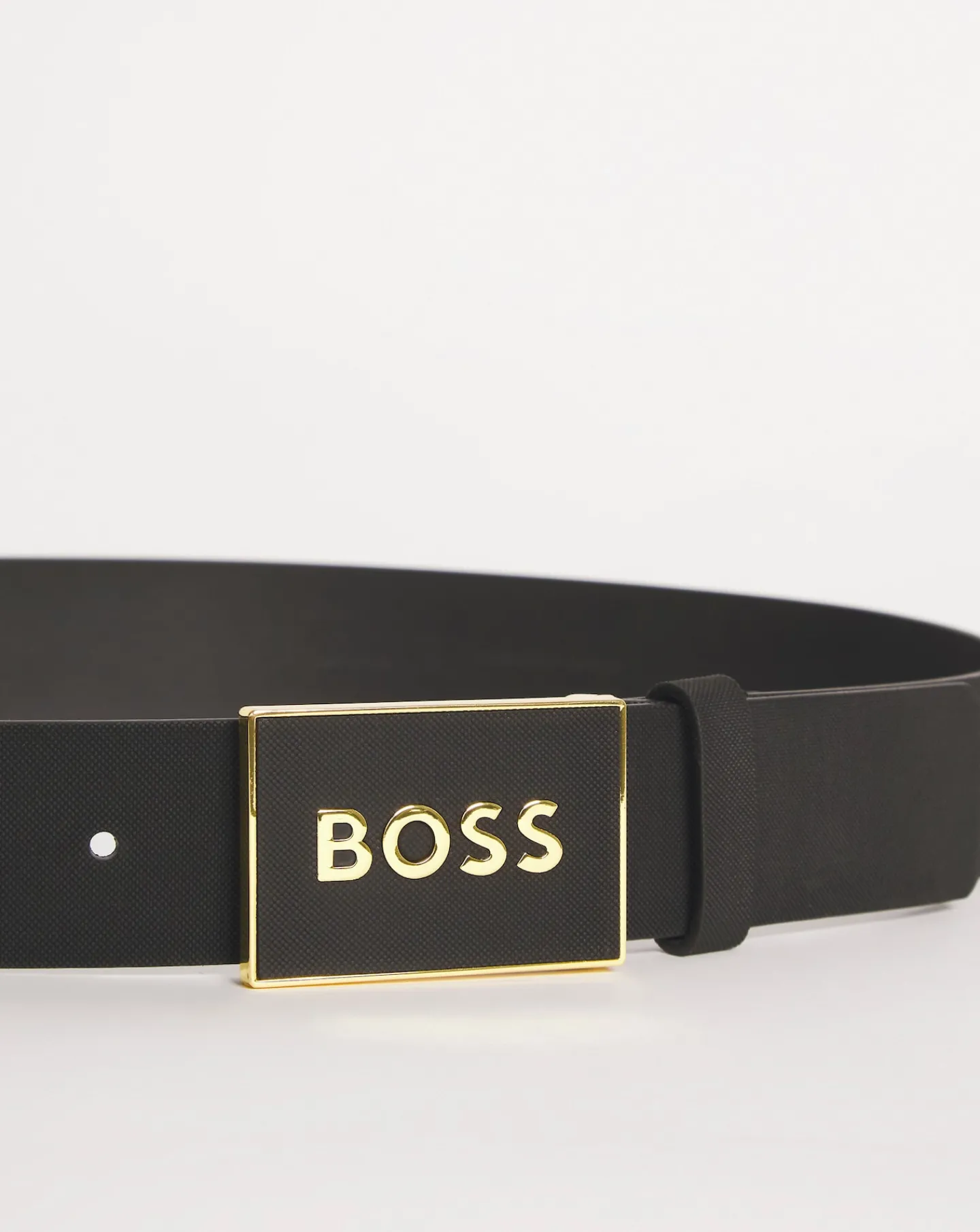 BOSS Leather Casual Plaque Belt