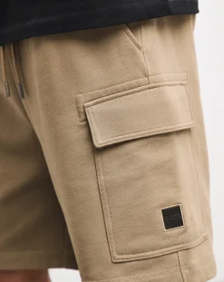 BOSS Light Beige Cargo Sweat Short