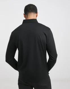 BOSS Long Sleeve Metal Badge Polo