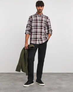 BOSS Long Sleeve Red Checked Shirt
