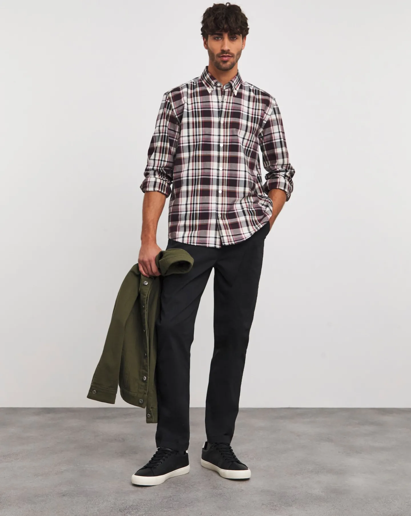 BOSS Long Sleeve Red Checked Shirt