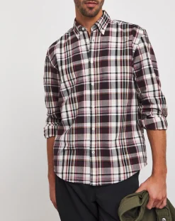 BOSS Long Sleeve Red Checked Shirt