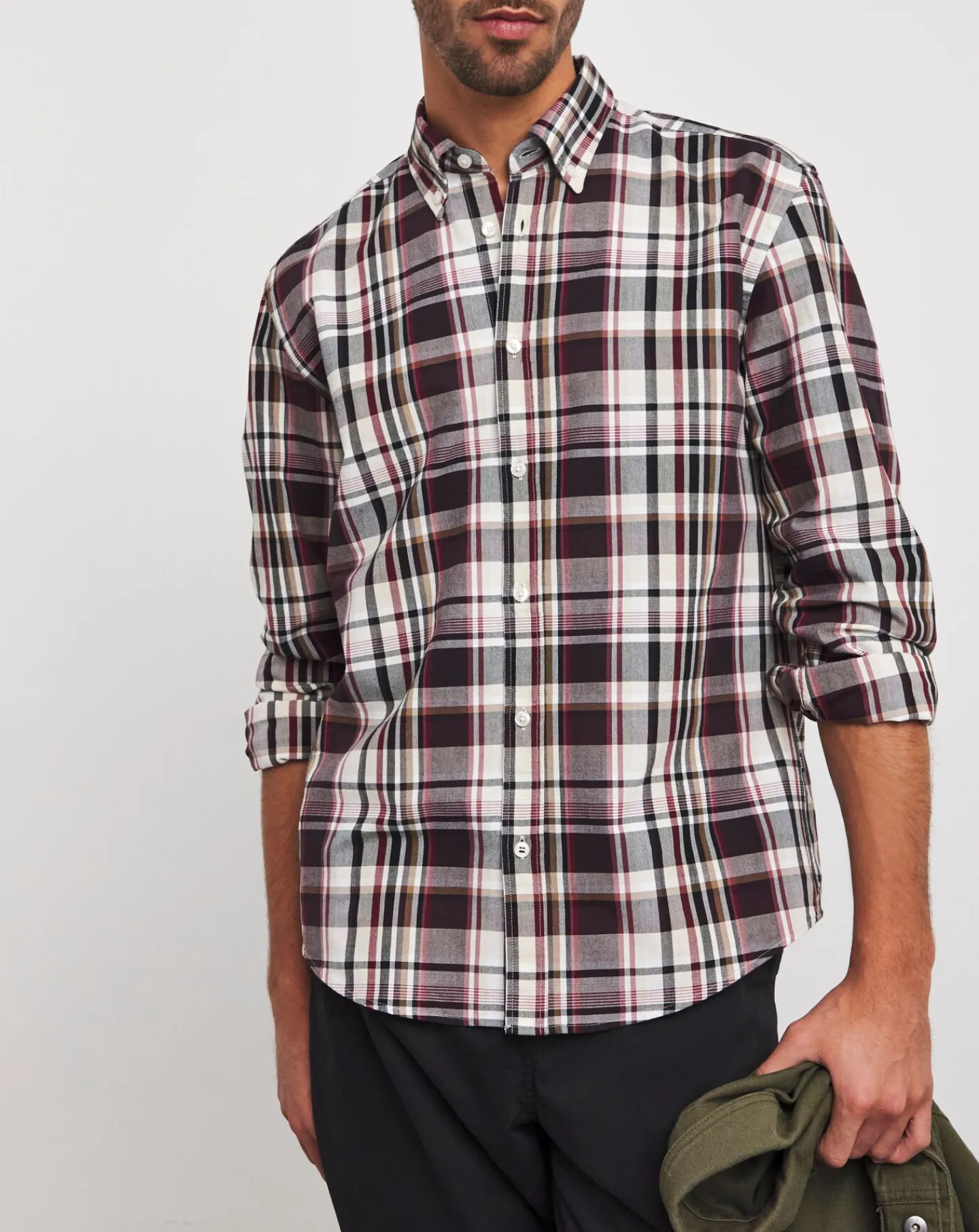BOSS Long Sleeve Red Checked Shirt