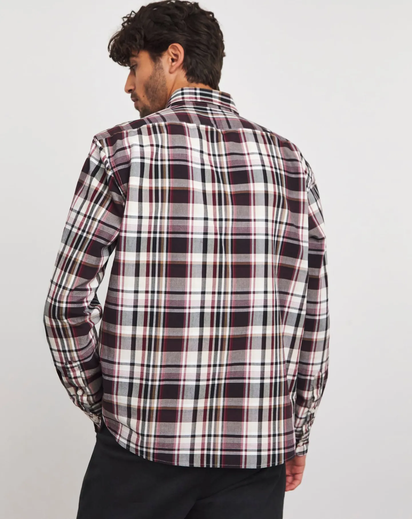 BOSS Long Sleeve Red Checked Shirt