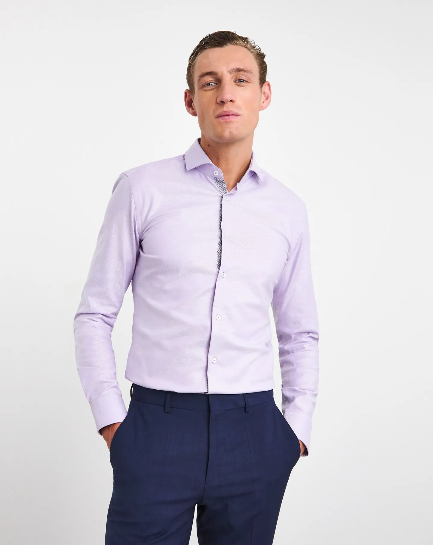 BOSS Long Sleeve Slim Fit Stripe Shirt