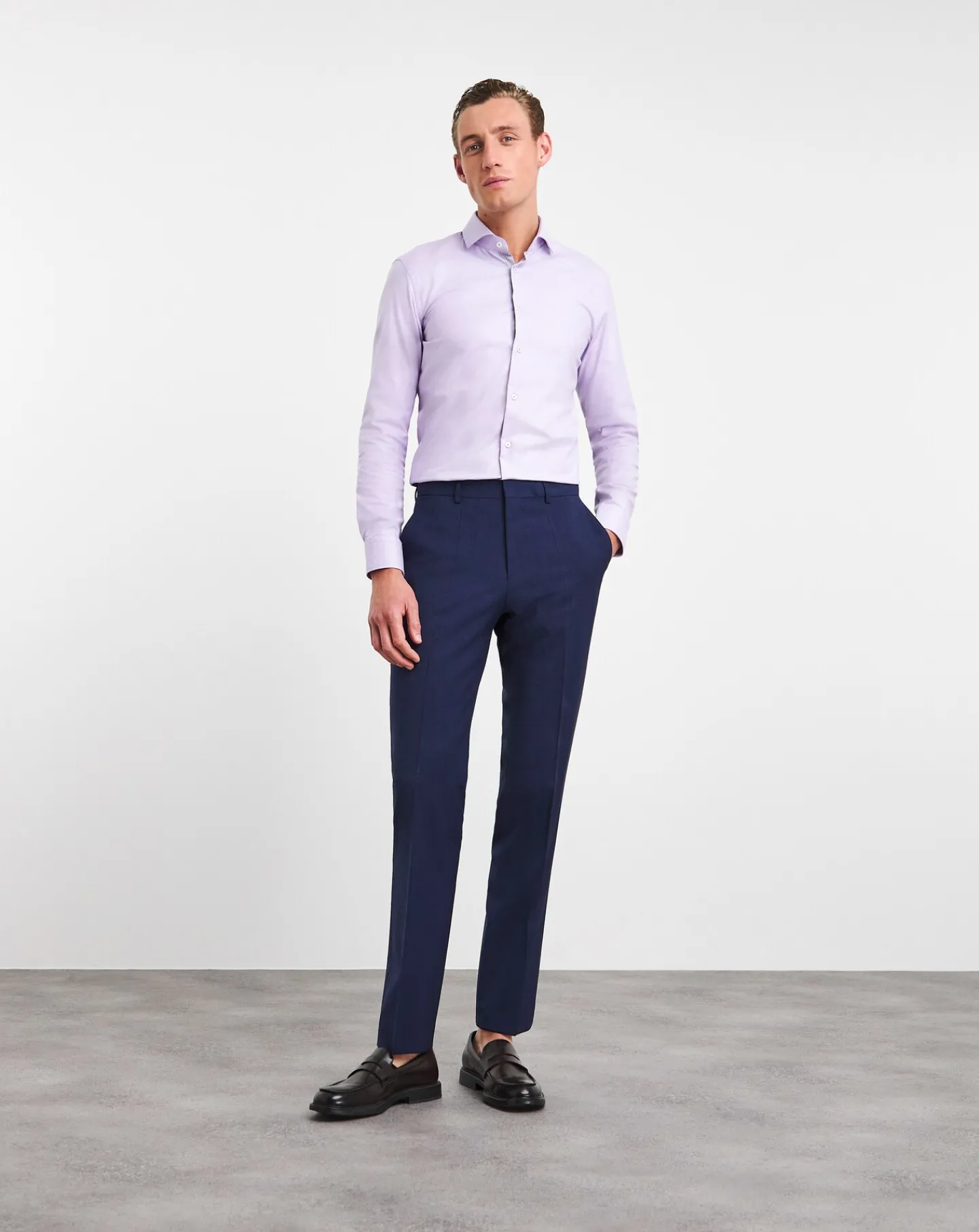 BOSS Long Sleeve Slim Fit Stripe Shirt