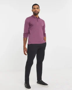 BOSS Long Sleeve Tipped Collar Polo