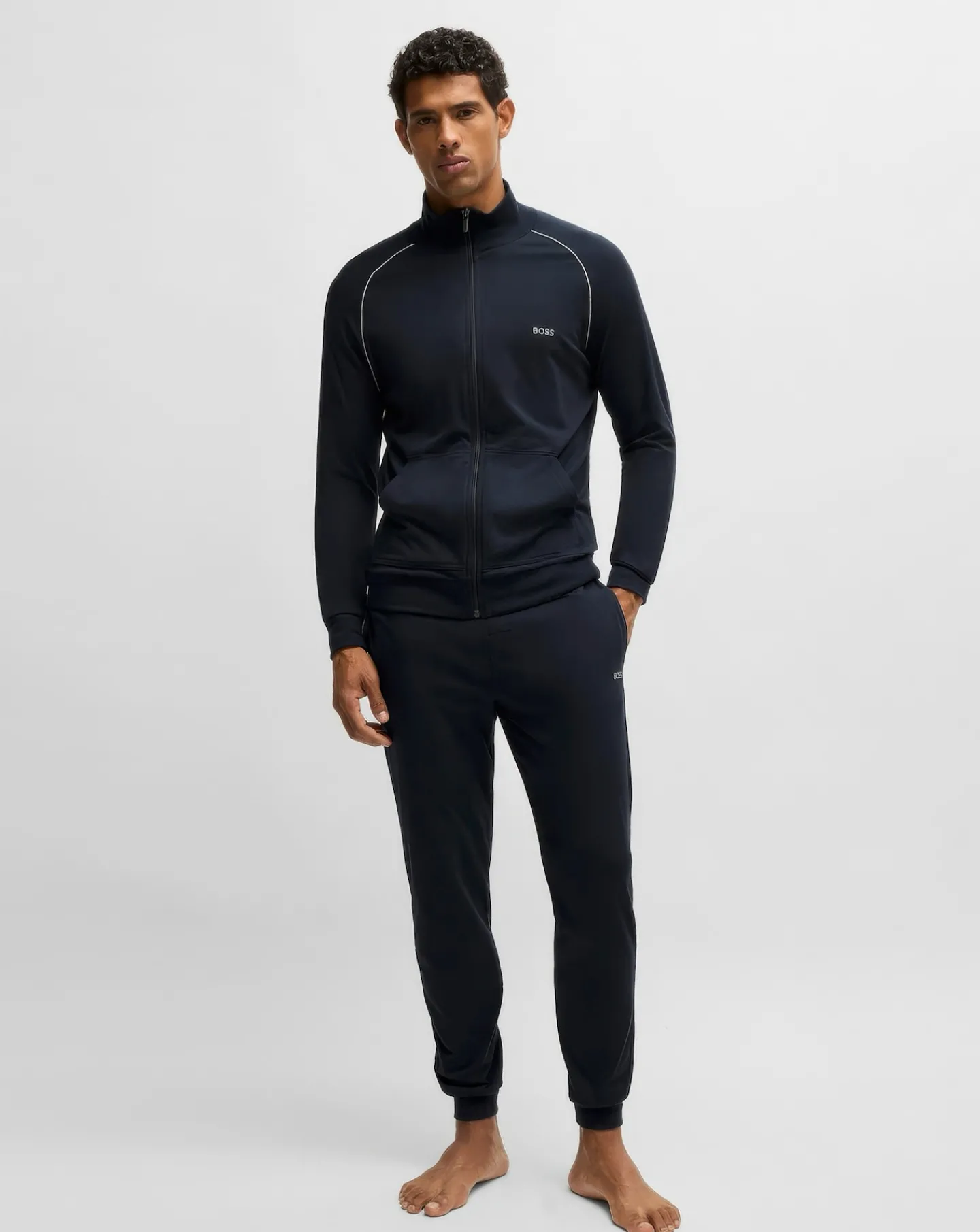 BOSS Mix & Match Logo Lounge Jacket in