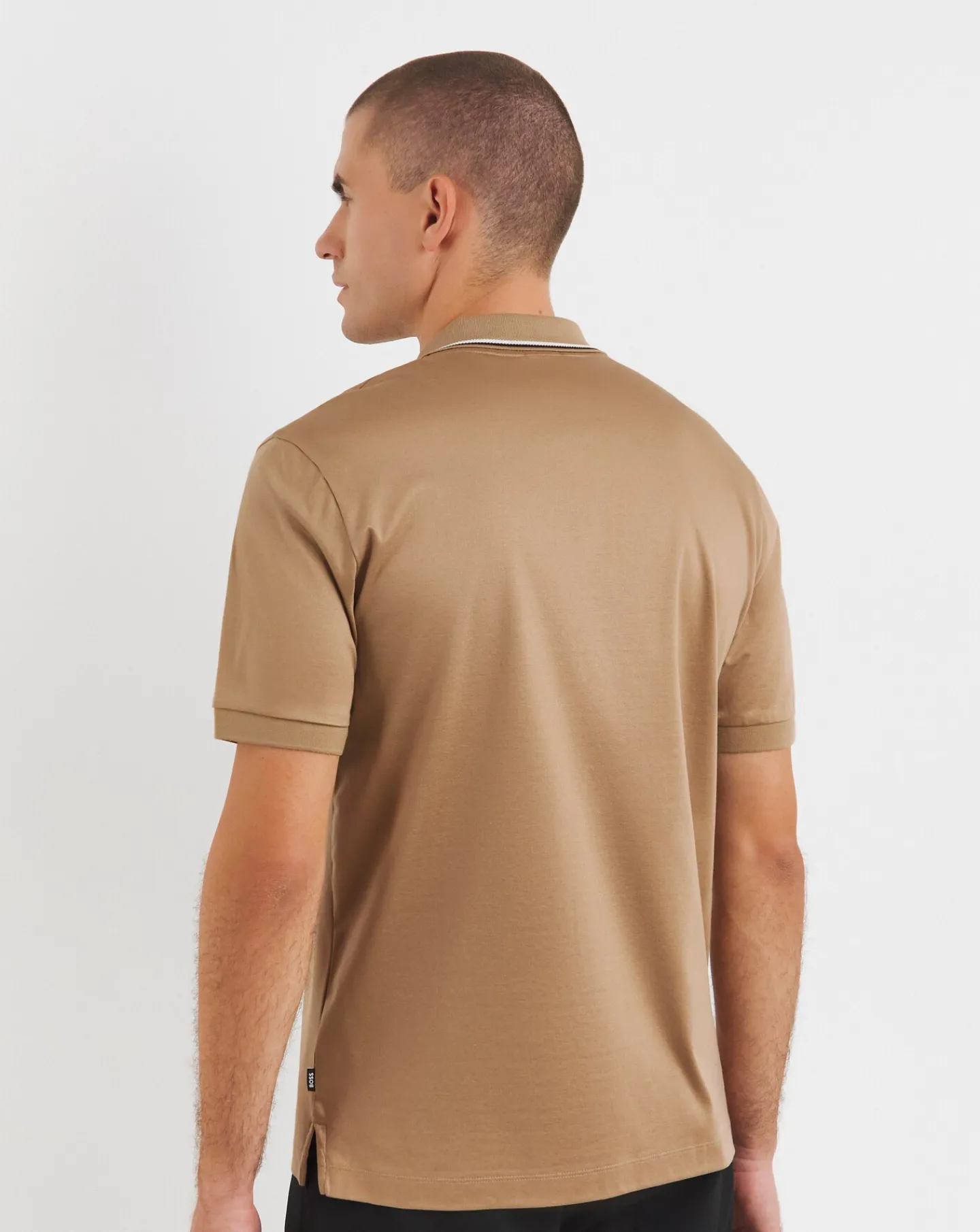 BOSS Short Sleeve Tipped Collar Polo