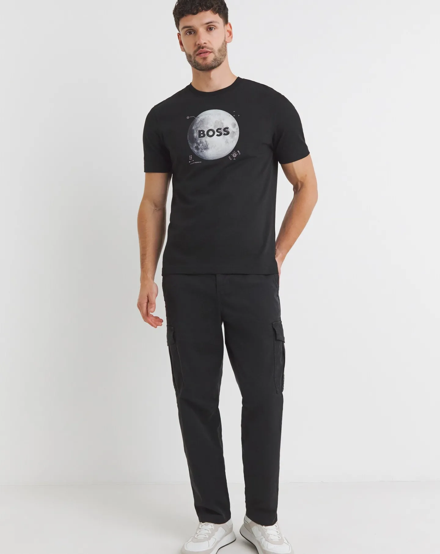BOSS Short Sleeve Moon Print T-Shirt