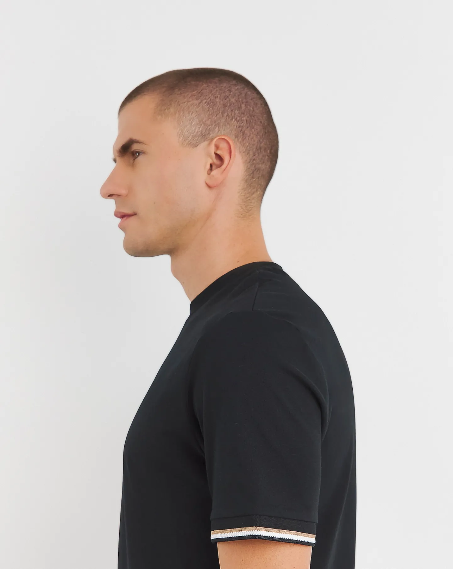 BOSS Short Sleeve Tipped Cuff T-shirt