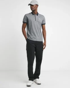BOSS Short Sleeve Dark Blue Contrast Placket Polo