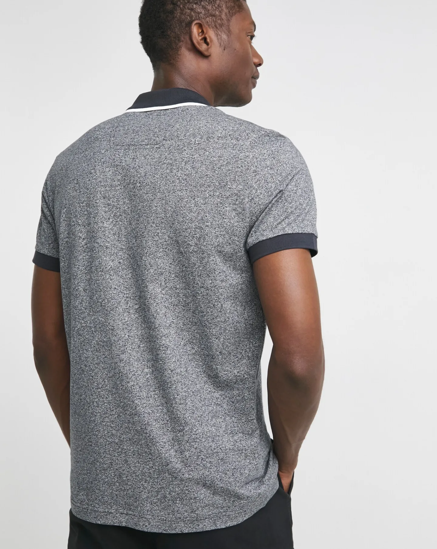BOSS Short Sleeve Dark Blue Contrast Placket Polo