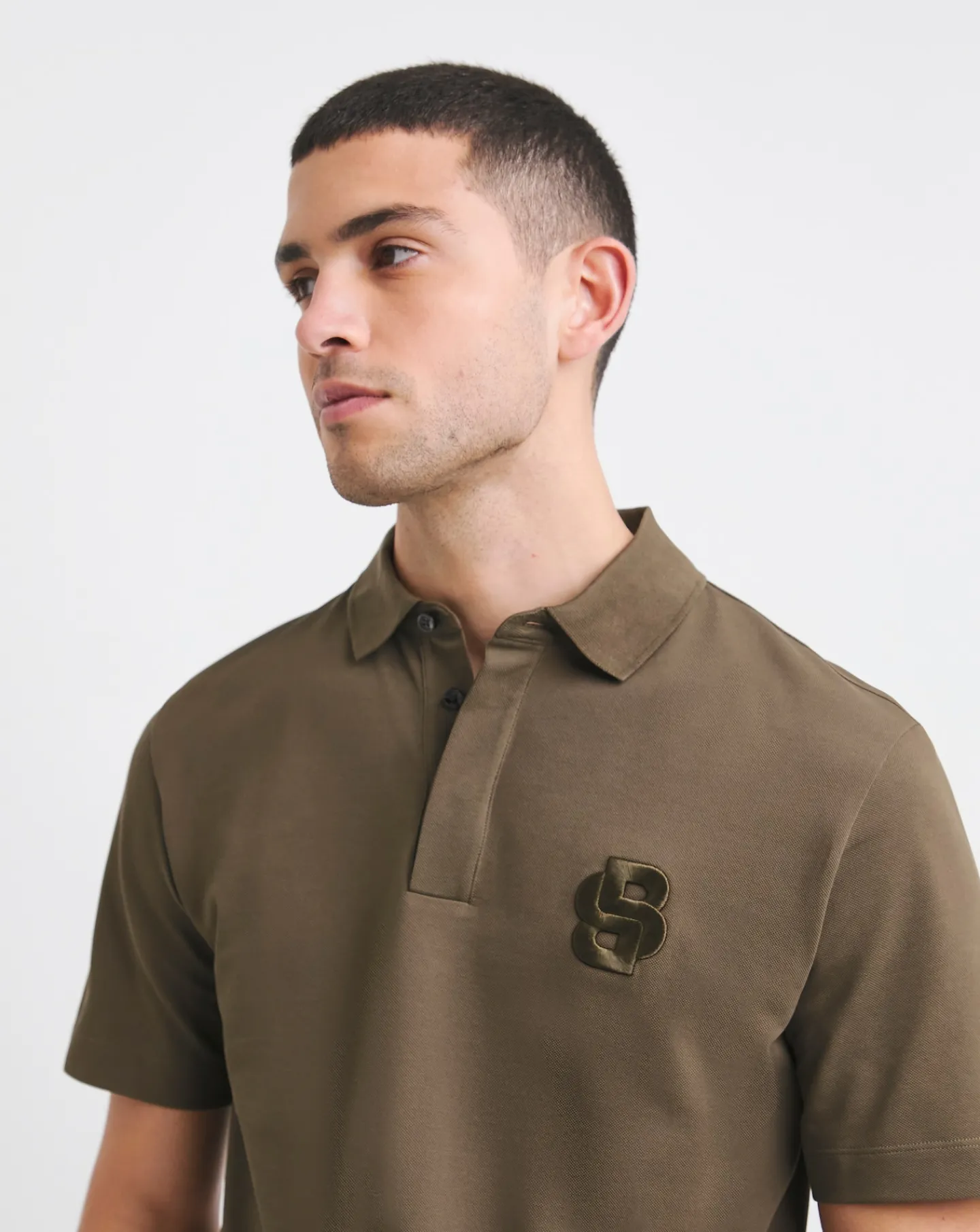 BOSS Short Sleeve Green BB Embroidered Polo
