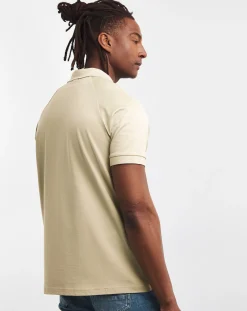 BOSS Short Sleeve Placket Detail Beige Polo