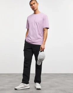 BOSS Short Sleeve Purple Centre Logo T-Shirt