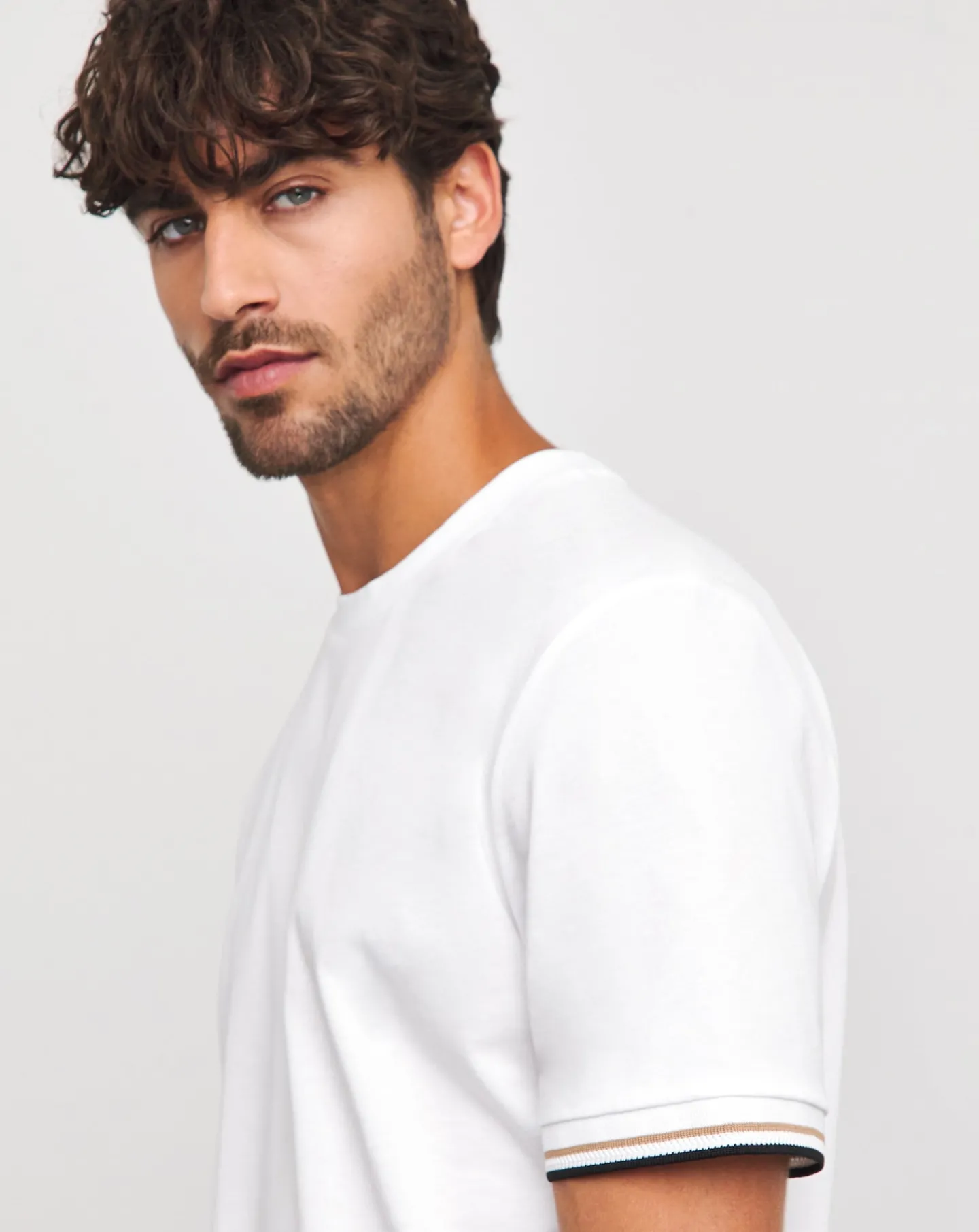 BOSS Short Sleeve Tipped Cuff T-shirt