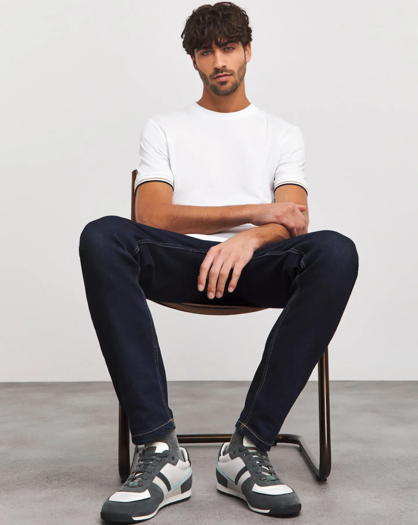BOSS Short Sleeve Tipped Cuff T-shirt