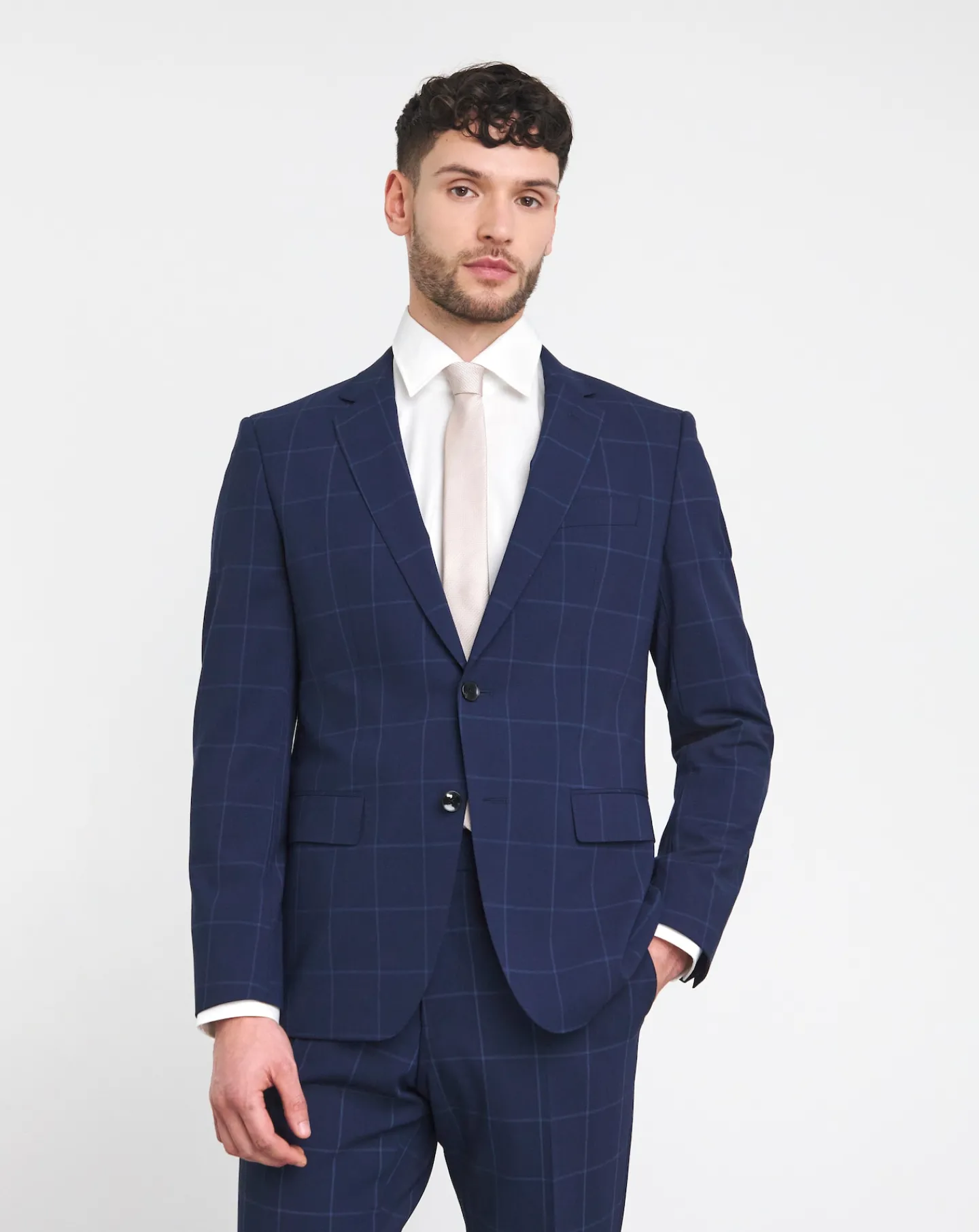 BOSS Slim Fit Check Suit Jacket